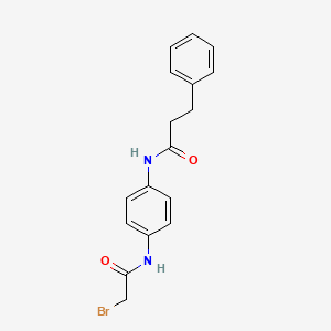 molecular formula C17H17BrN2O2 B1389939 N-{4-[(2-Bromoacetyl)amino]phenyl}-3-phenylpropanamide CAS No. 1138443-14-7