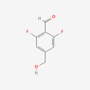 molecular formula C8H6F2O2 B13899409 2,6-Difluoro-4-(hydroxymethyl)benzaldehyde 