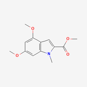 molecular formula C13H15NO4 B13899416 Methyl 4,6-dimethoxy-1-methyl-1H-indole-2-carboxylate CAS No. 319906-51-9