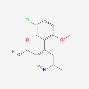 4-(5-Chloro-2-methoxy-phenyl)-6-methyl-pyridine-3-carboxylic acid