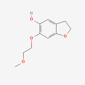 molecular formula C11H14O4 B13899439 6-(2-Methoxyethoxy)-2,3-dihydro-1-benzofuran-5-ol 