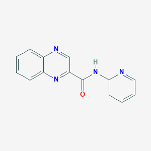 molecular formula C14H10N4O B13899462 N-pyridin-2-ylquinoxaline-2-carboxamide 