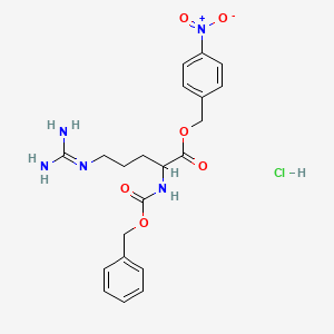 (4-Nitrophenyl)methyl 5-(diaminomethylideneamino)-2-(phenylmethoxycarbonylamino)pentanoate;hydrochloride