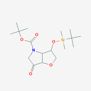 tert-butyl 3-[tert-butyl(dimethyl)silyl]oxy-6-oxo-3,3a,5,6a-tetrahydro-2H-furo[3,2-b]pyrrole-4-carboxylate