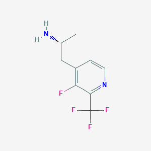 molecular formula C9H10F4N2 B13899513 (2R)-1-[3-fluoro-2-(trifluoromethyl)pyridin-4-yl]propan-2-amine 