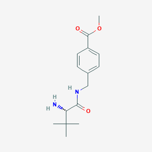 molecular formula C15H22N2O3 B13899529 methyl 4-[[[(2S)-2-amino-3,3-dimethylbutanoyl]amino]methyl]benzoate 