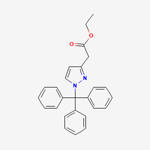 molecular formula C26H24N2O2 B13899537 Ethyl 2-(1-tritylpyrazol-3-YL)acetate 