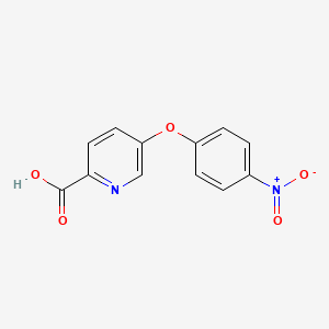 molecular formula C12H8N2O5 B13899541 Picolinic acid, 5-(p-nitrophenoxy)- CAS No. 64064-64-8