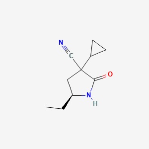 (5S)-3-Cyclopropyl-5-ethyl-2-oxo-pyrrolidine-3-carbonitrile