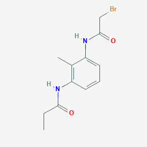molecular formula C12H15BrN2O2 B1389955 N-{3-[(2-Bromoacetyl)amino]-2-methylphenyl}propanamide CAS No. 1138443-74-9