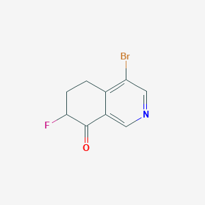 molecular formula C9H7BrFNO B13899592 4-Bromo-7-fluoro-6,7-dihydro-8(5H)-isoquinolinone 