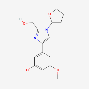 [4-(3,5-Dimethoxyphenyl)-1-(oxolan-2-yl)imidazol-2-yl]methanol