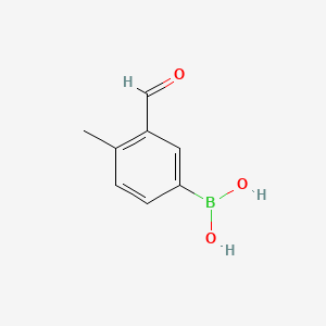 molecular formula C8H9BO3 B1389969 3-Formyl-4-methylphenylboronic acid CAS No. 1106869-99-1