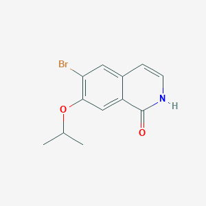 molecular formula C12H12BrNO2 B13899776 6-Bromo-7-isopropoxyisoquinolin-1(2H)-one 