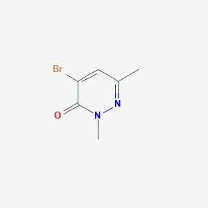 molecular formula C6H7BrN2O B13899806 4-Bromo-2,6-dimethylpyridazin-3(2H)-one 