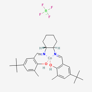 molecular formula C30H42BCoF4N2O2- B13899858 4-tert-butyl-2-[[(1R,2R)-2-[(5-tert-butyl-2-hydroxy-3-methylphenyl)methylideneamino]cyclohexyl]iminomethyl]-6-methylphenol;cobalt;tetrafluoroborate 