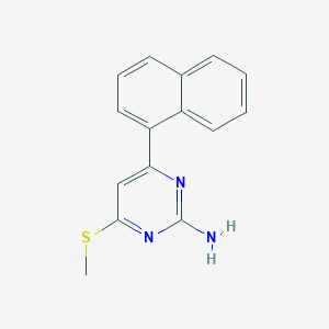 molecular formula C15H13N3S B13899862 4-Methylsulfanyl-6-naphthalen-1-ylpyrimidin-2-amine 