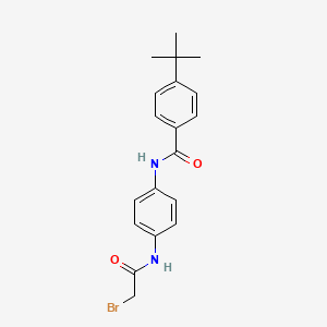 molecular formula C19H21BrN2O2 B1389995 N-{4-[(2-Bromoacetyl)amino]phenyl}-4-(tert-butyl)benzamide CAS No. 886014-23-9
