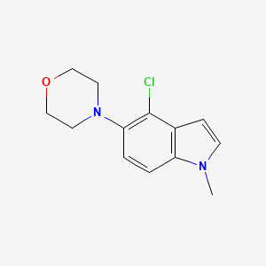 molecular formula C13H15ClN2O B13899959 4-(4-Chloro-1-methylindol-5-yl)morpholine 