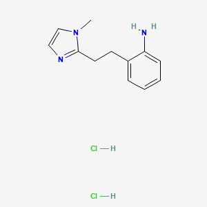 molecular formula C12H17Cl2N3 B1390005 {2-[2-(1-Methyl-1H-imidazol-2-YL)ethyl]phenyl}-amine dihydrochloride CAS No. 1185300-19-9