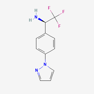 (1R)-2,2,2-trifluoro-1-(4-pyrazol-1-ylphenyl)ethanamine