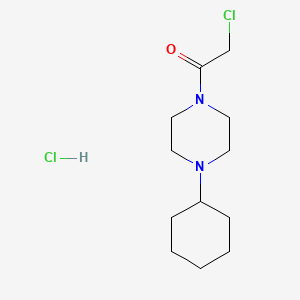 B1390011 2-Chloro-1-(4-cyclohexyl-piperazin-1-yl)-ethanone hydrochloride CAS No. 1185296-59-6