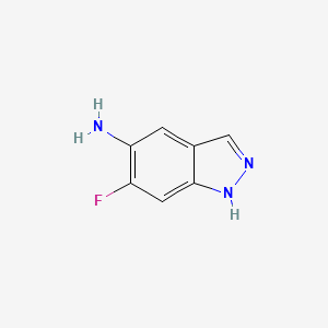molecular formula C7H6FN3 B1390016 6-fluoro-1H-indazol-5-amine CAS No. 709046-14-0