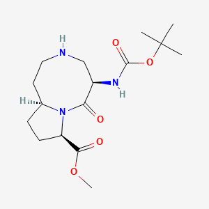 methyl (5R,8R,10aS)-5-(tert-butoxycarbonylamino)-6-oxo-2,3,4,5,8,9,10,10a-octahydro-1H-pyrrolo[1,2-a][1,5]diazocine-8-carboxylate