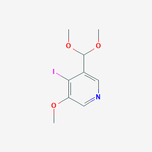 B1390058 3-(Dimethoxymethyl)-4-iodo-5-methoxypyridine CAS No. 1142191-54-5