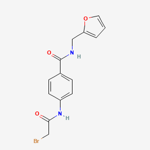 molecular formula C14H13BrN2O3 B1390068 4-[(2-Bromoacetyl)amino]-N-(2-furylmethyl)-benzamide CAS No. 1138443-40-9