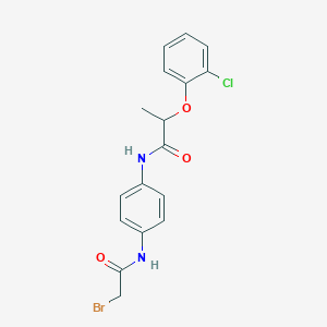 molecular formula C17H16BrClN2O3 B1390070 N-{4-[(2-Bromoacetyl)amino]phenyl}-2-(2-chlorophenoxy)propanamide CAS No. 1138443-66-9