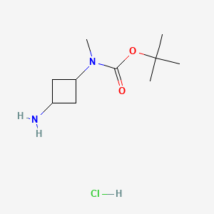 molecular formula C10H21ClN2O2 B13900743 tert-butyl trans-N-(3-aminocyclobutyl)-N-methyl-carbamate;hydrochloride 