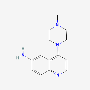 molecular formula C14H18N4 B13900814 4-(4-Methylpiperazin-1-yl)quinolin-6-amine 