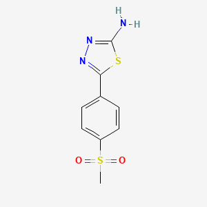 molecular formula C9H9N3O2S2 B13900823 5-(4-Methylsulfonylphenyl)-1,3,4-thiadiazol-2-amine 