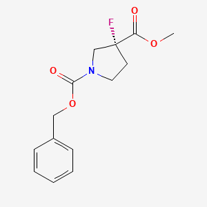 molecular formula C14H16FNO4 B13900836 O1-benzyl O3-methyl (3R)-3-fluoropyrrolidine-1,3-dicarboxylate 