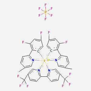 molecular formula C36H22F16IrN4P B13900902 [4,4'-Bis-trifluoromethyl]bis[(2,4-difluoro-2-(5-methyl-2-pyridinyl)phenyl]iridium(III) hexafluorophosphate 