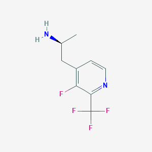 molecular formula C9H10F4N2 B13901043 (2S)-1-[3-fluoro-2-(trifluoromethyl)pyridin-4-yl]propan-2-amine 