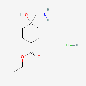 molecular formula C10H20ClNO3 B13901057 Ethyl 4-(aminomethyl)-4-hydroxy-cyclohexanecarboxylate;hydrochloride 