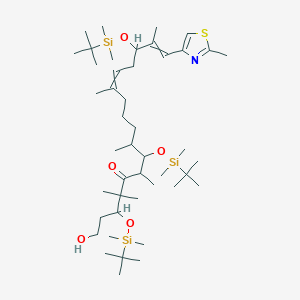 molecular formula C45H87NO5SSi3 B13901146 (3S,6R,7S,8S,12Z,15S,16E)-3,7,15-Tris-{[tert-butyl(dimethyl)silyl]oxy}-1-hydroxy-4,4,6,8,12,16-hexamethyl-17-(2-methyl-1,3-thiazol-4-YL)heptadeca-12,16-dien-5-one 