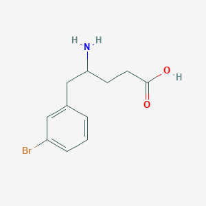 molecular formula C11H14BrNO2 B13901205 4-Amino-5-(3-bromophenyl)pentanoic acid 