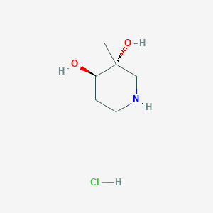 trans-3-Methylpiperidine-3,4-diol;hydrochloride