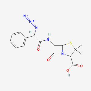 molecular formula C16H17N5O4S B13901252 6-[(2-azido-2-phenylacetyl)amino]-3,3-dimethyl-7-oxo-4-thia-1-azabicyclo[3.2.0]heptane-2-carboxylic acid 