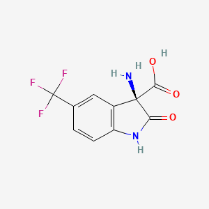 molecular formula C10H7F3N2O3 B13901268 (3R)-3-amino-2-oxo-5-(trifluoromethyl)-1H-indole-3-carboxylic acid 