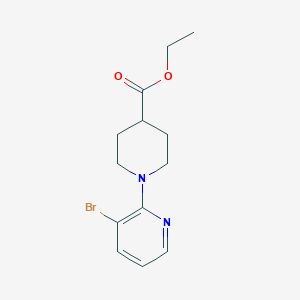 molecular formula C13H17BrN2O2 B13901307 Ethyl 1-(3-bromopyridin-2-yl)piperidine-4-carboxylate 