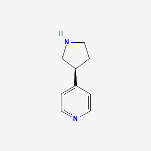 molecular formula C9H12N2 B13901337 (s)-4-(Pyrrolidin-3-yl)pyridine 