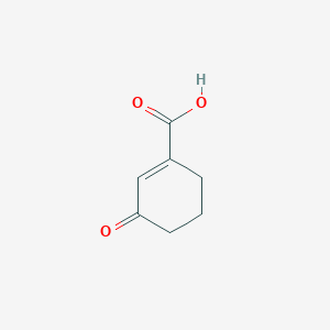 molecular formula C7H8O3 B13901360 3-Oxo-1-cyclohexene-1-carboxylic acid 