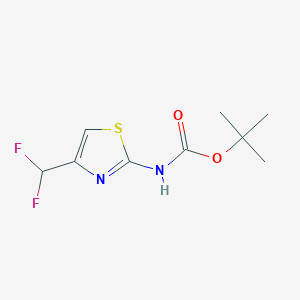 molecular formula C9H12F2N2O2S B1390137 tert-Butyl (4-(difluoromethyl)thiazol-2-yl)carbamate CAS No. 947179-19-3