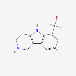 molecular formula C13H13F3N2 B13901378 8-methyl-6-(trifluoromethyl)-2,3,4,5-tetrahydro-1H-pyrido[4,3-b]indole 