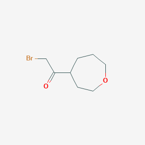 molecular formula C8H13BrO2 B13901409 2-Bromo-1-(oxepan-4-yl)ethan-1-one 