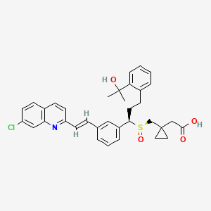 molecular formula C35H36ClNO4S B13901418 2-[1-[[(R)-[(1R)-1-[3-[(E)-2-(7-chloroquinolin-2-yl)ethenyl]phenyl]-3-[2-(2-hydroxypropan-2-yl)phenyl]propyl]sulfinyl]methyl]cyclopropyl]acetic acid 